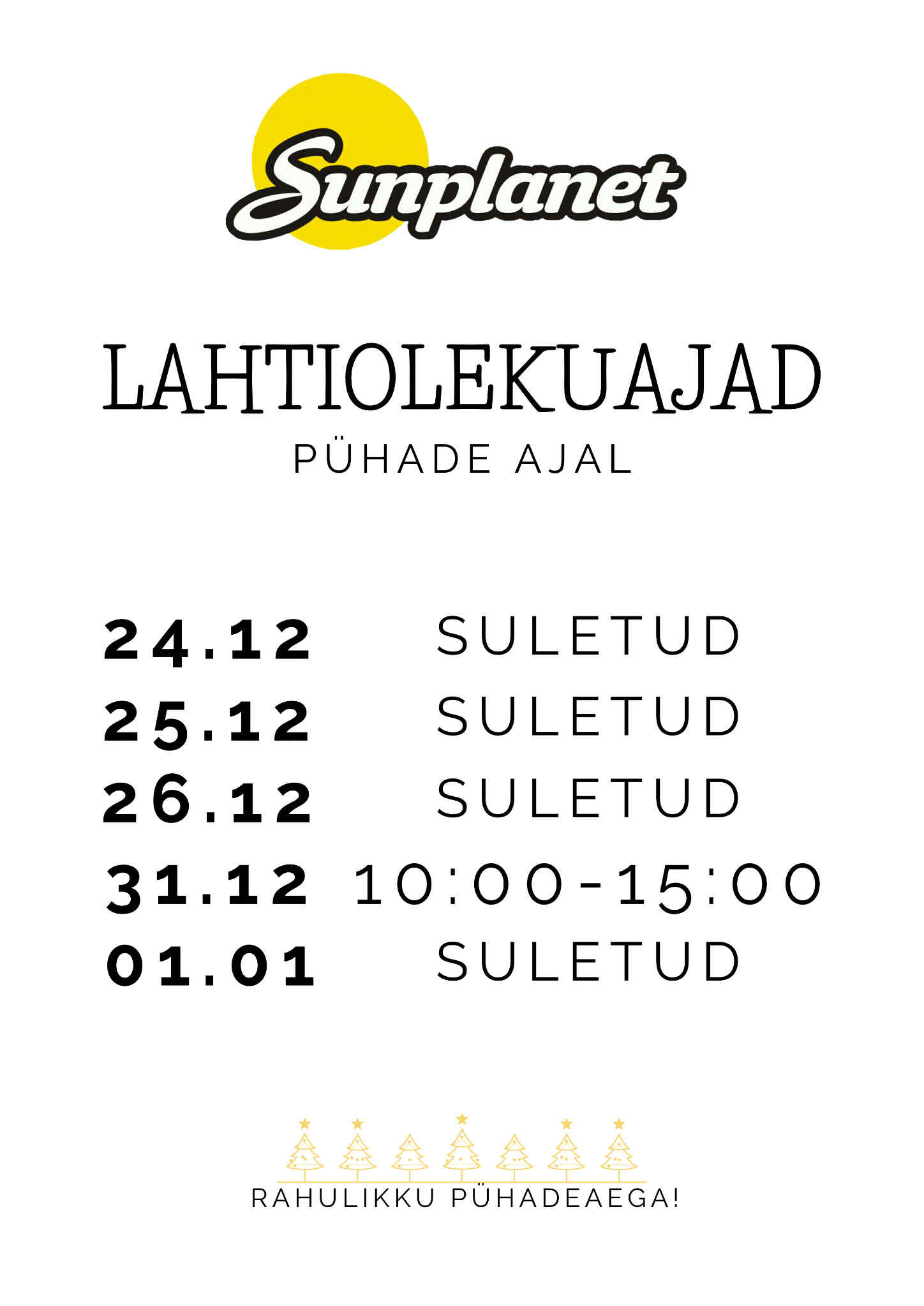 jõulud 2025 avatud